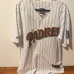 Majestic White Pinstripe Jersey